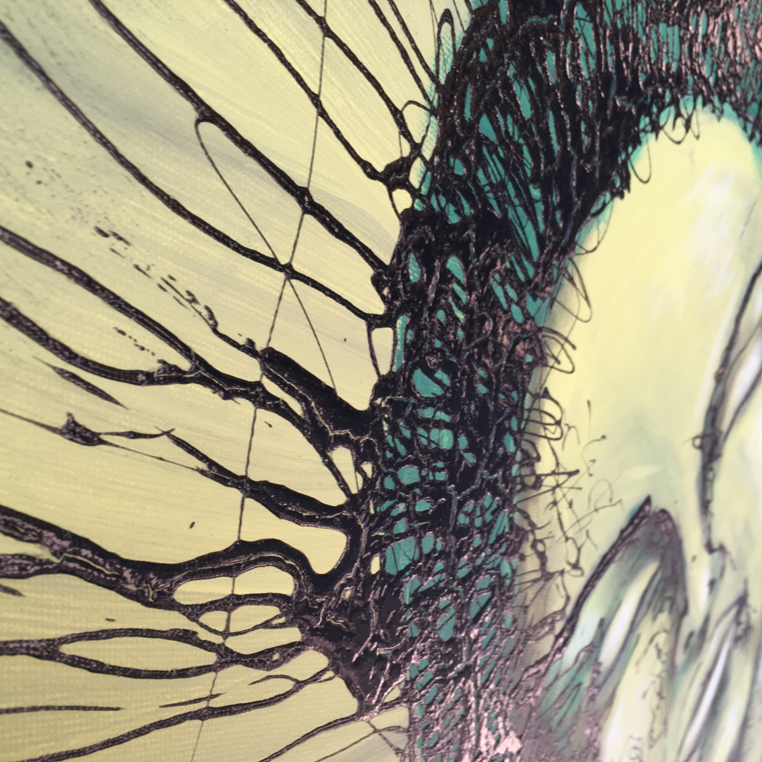 I Am Hope Love Original Painting By Artist Rafi Perez Mixed Medium On Canvas 30X30 - Image 4