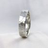 Hammered Silver Ring / Solid Sterling Silver / Rustic Men's Women's Band / 5-6mm Width / Custom Sized / Classic Hammered Texture