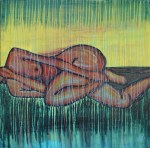Washing Away The Past Original Painting By Artist Rafi Perez Mixed Medium On Canvas 30x30