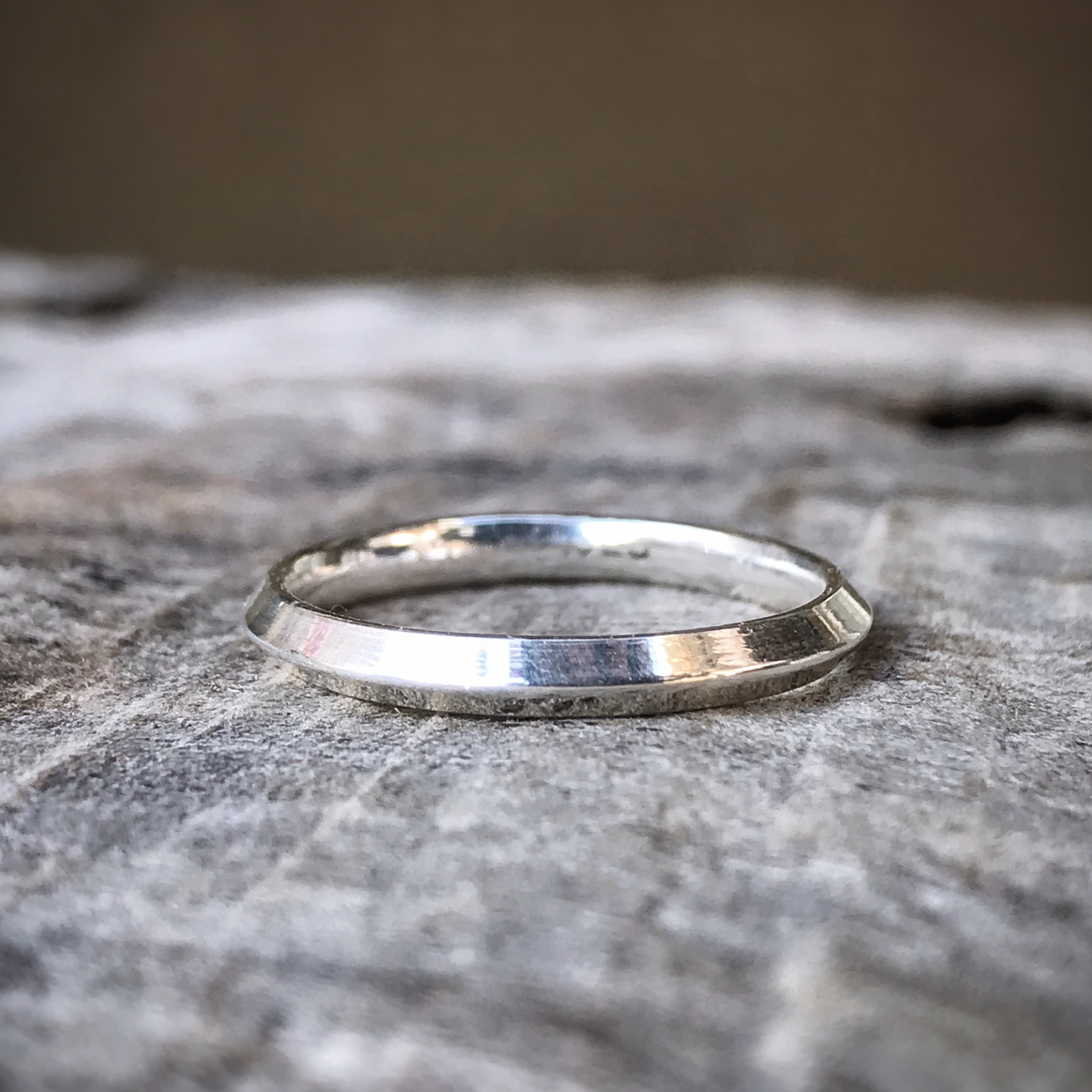 Triangle Edge Ring / Solid Sterling Silver / Geometric Men's Women's Band / 2mm Width / Custom Sized - Image 8
