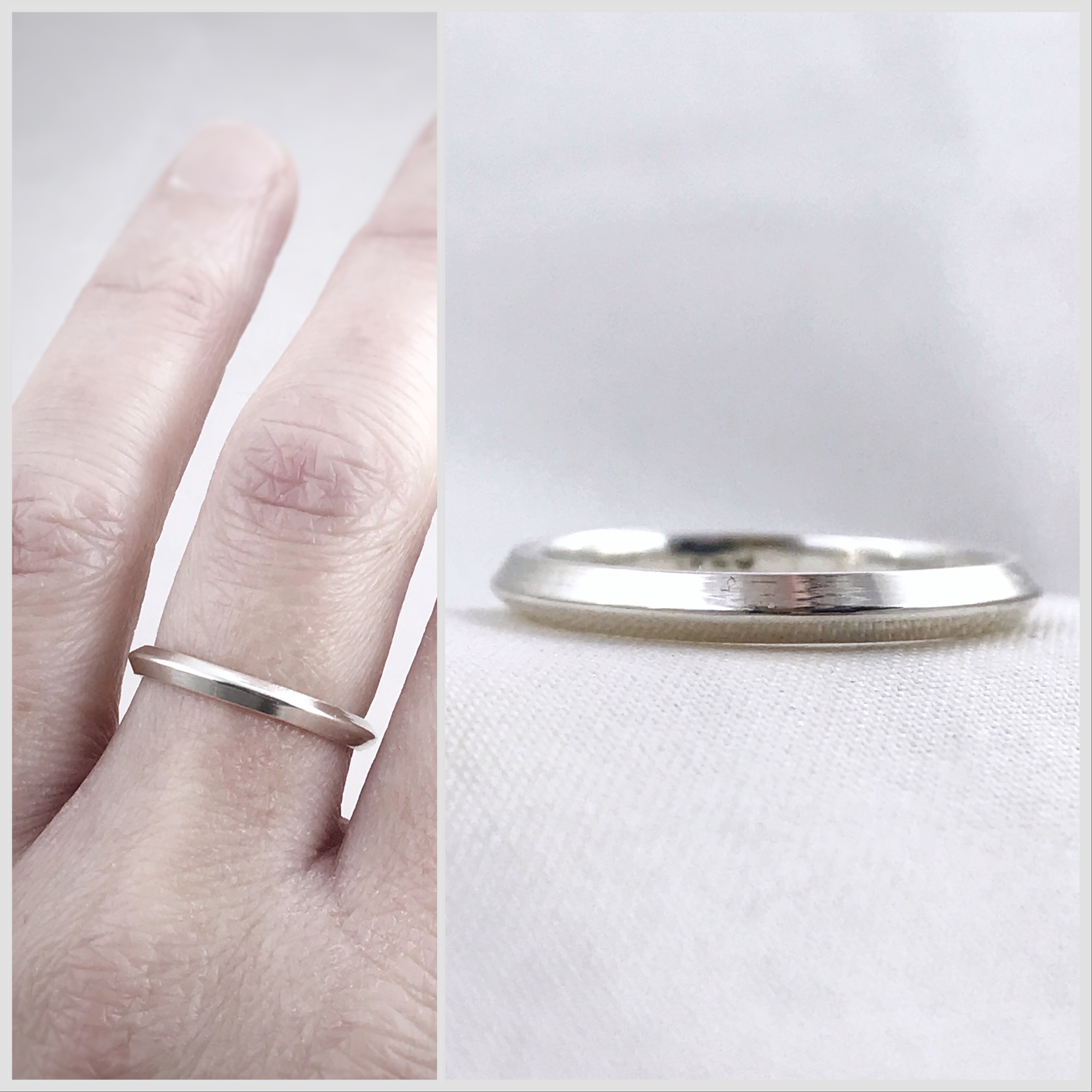 Triangle Edge Ring / Solid Sterling Silver / Geometric Men's Women's Band / 2mm Width / Custom Sized - Image 2