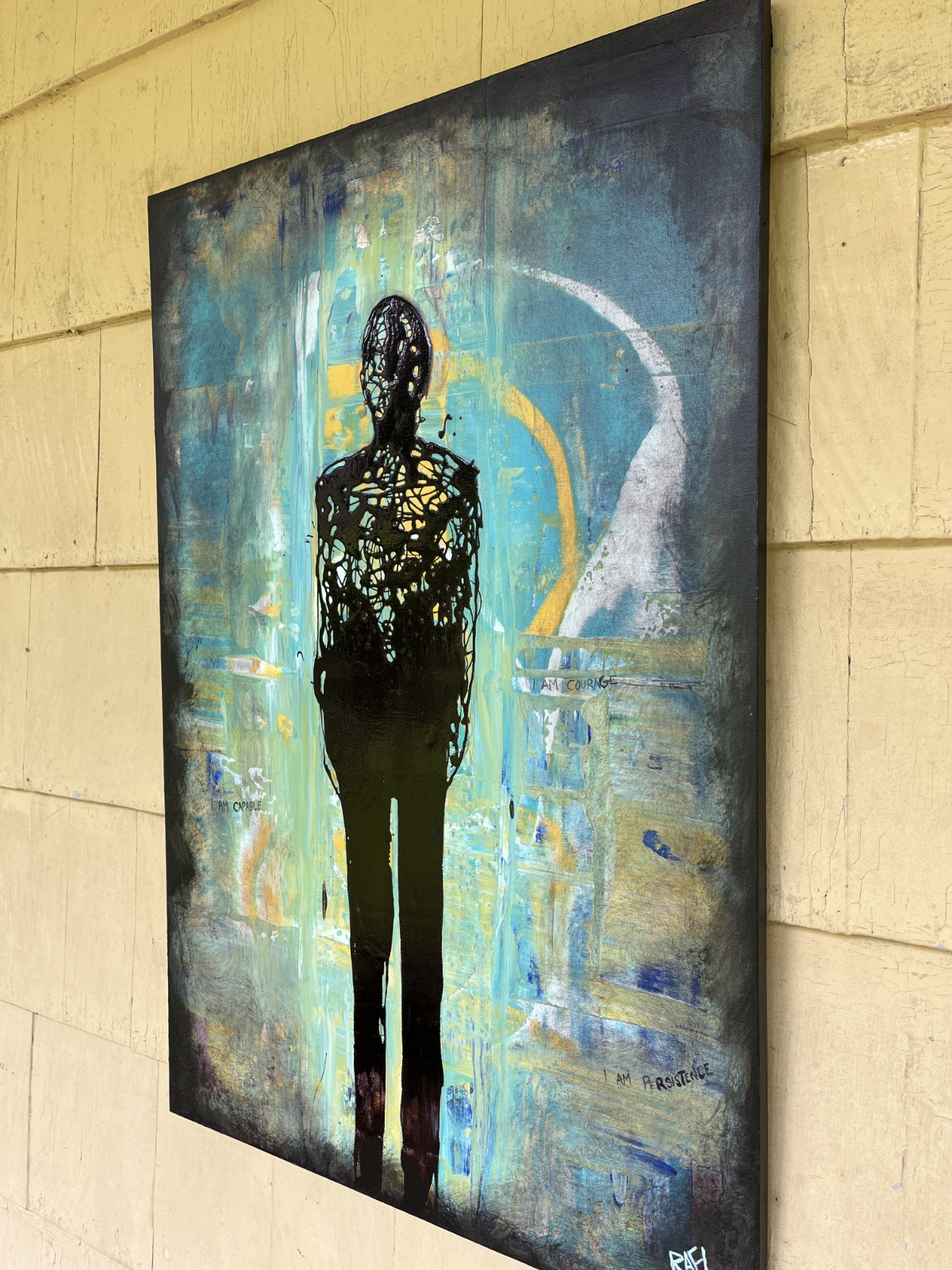 Untangled Perception By Artist Rafi Perez Mixed Medium On Canvas 24x36 - Image 9