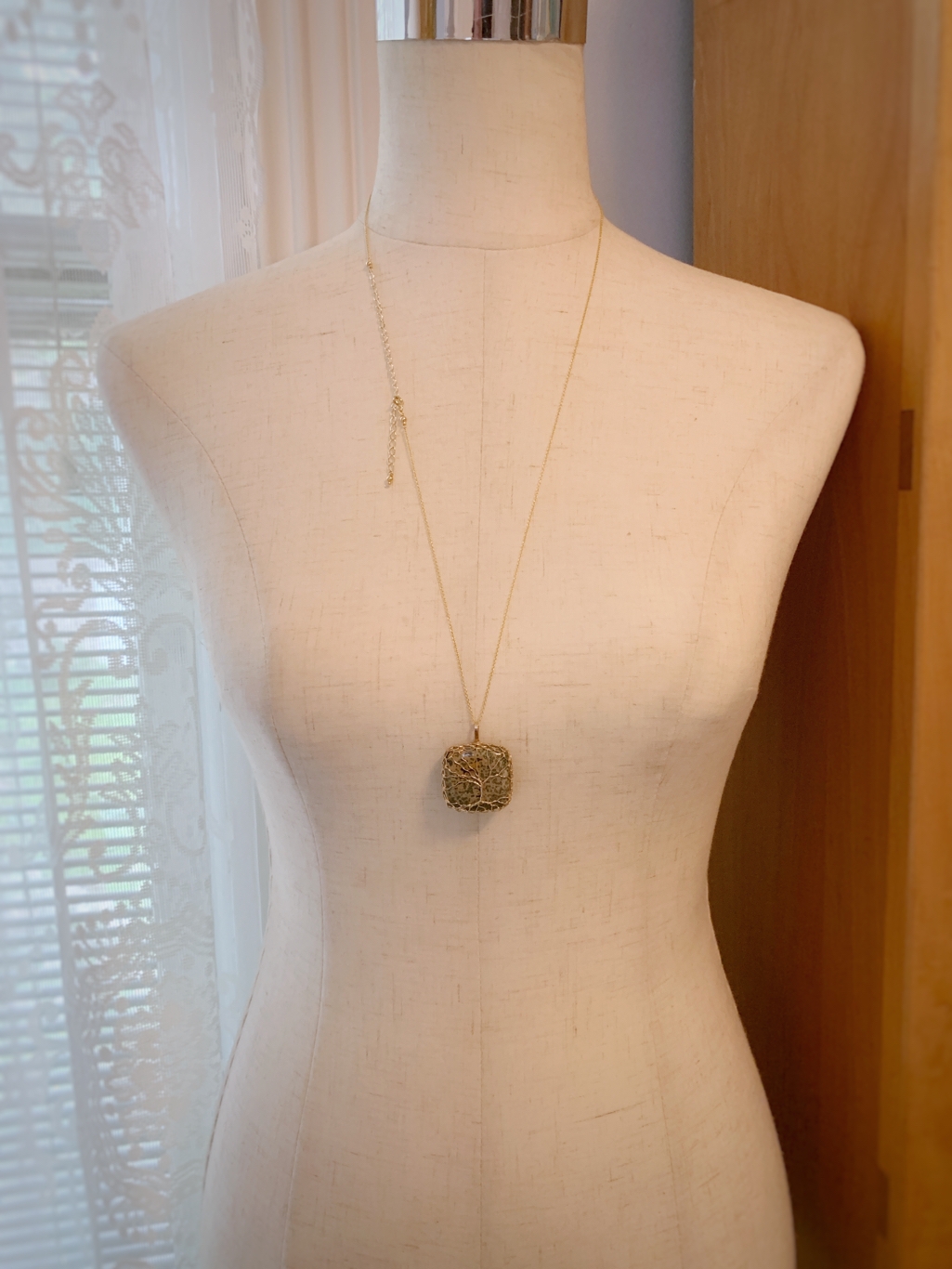 Tree Of Life Necklace / 14k Yellow Gold Filled / Ocean Jasper / "Becoming" - Image 8