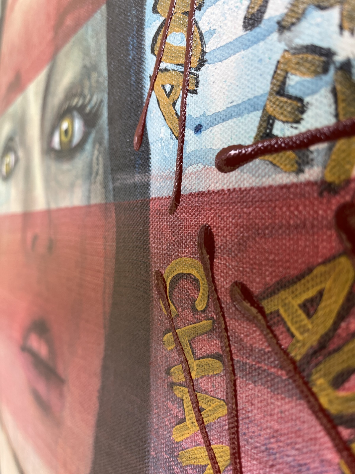 I'm Born With It Original Painting Wall Art By Artist Rafi Perez Mixed Medium On Canvas 24x30 - Image 3