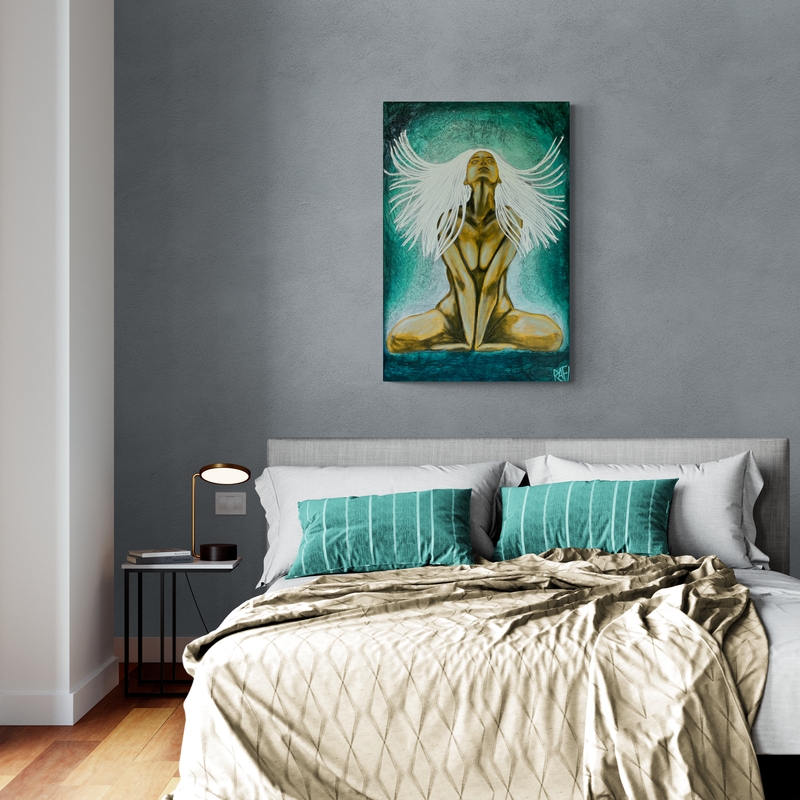 Metamorphosis By Artist Rafi Perez Mixed Medium On Canvas 24x36 - Image 2