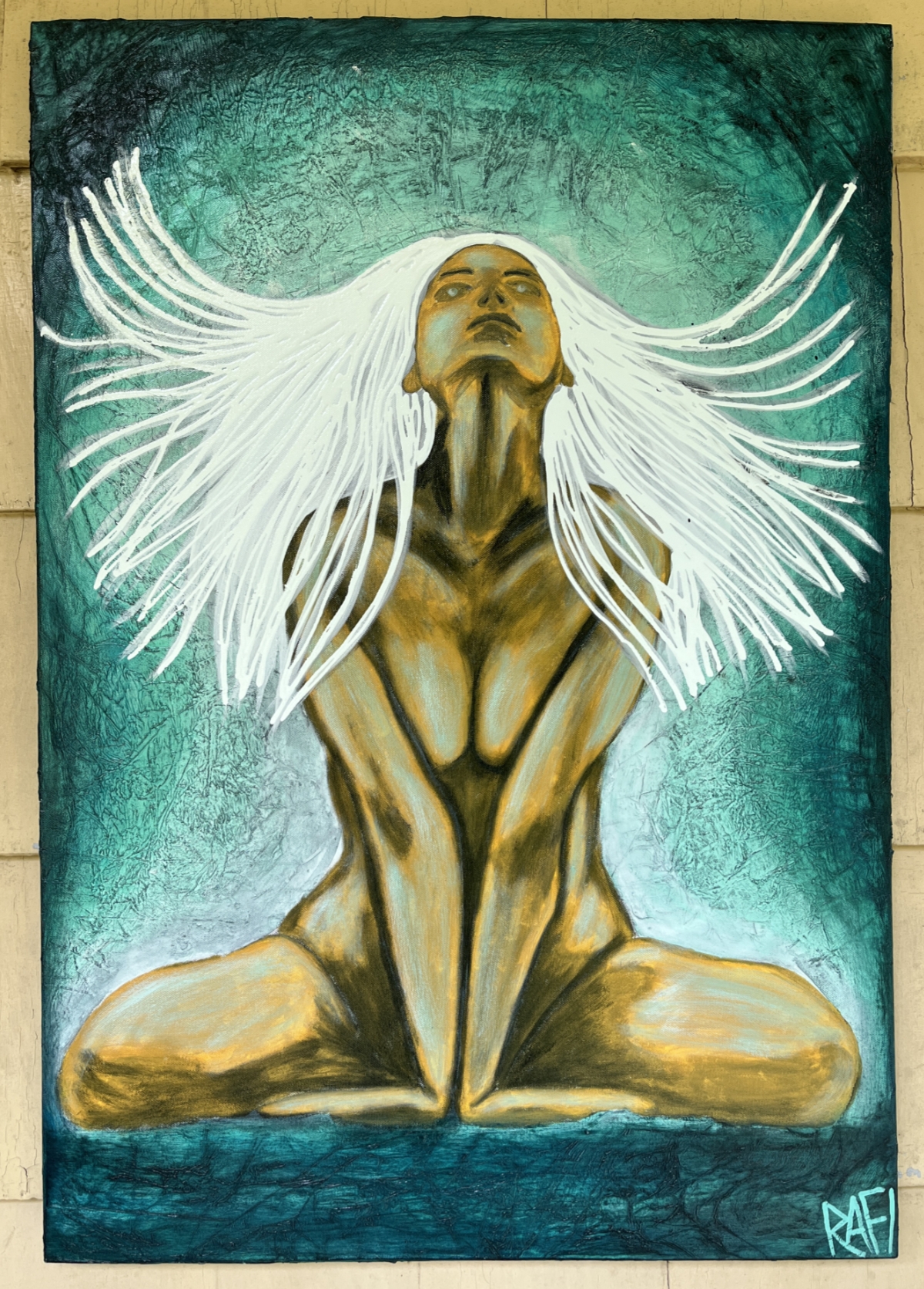 Metamorphosis By Artist Rafi Perez Mixed Medium On Canvas 24x36 - Image 3