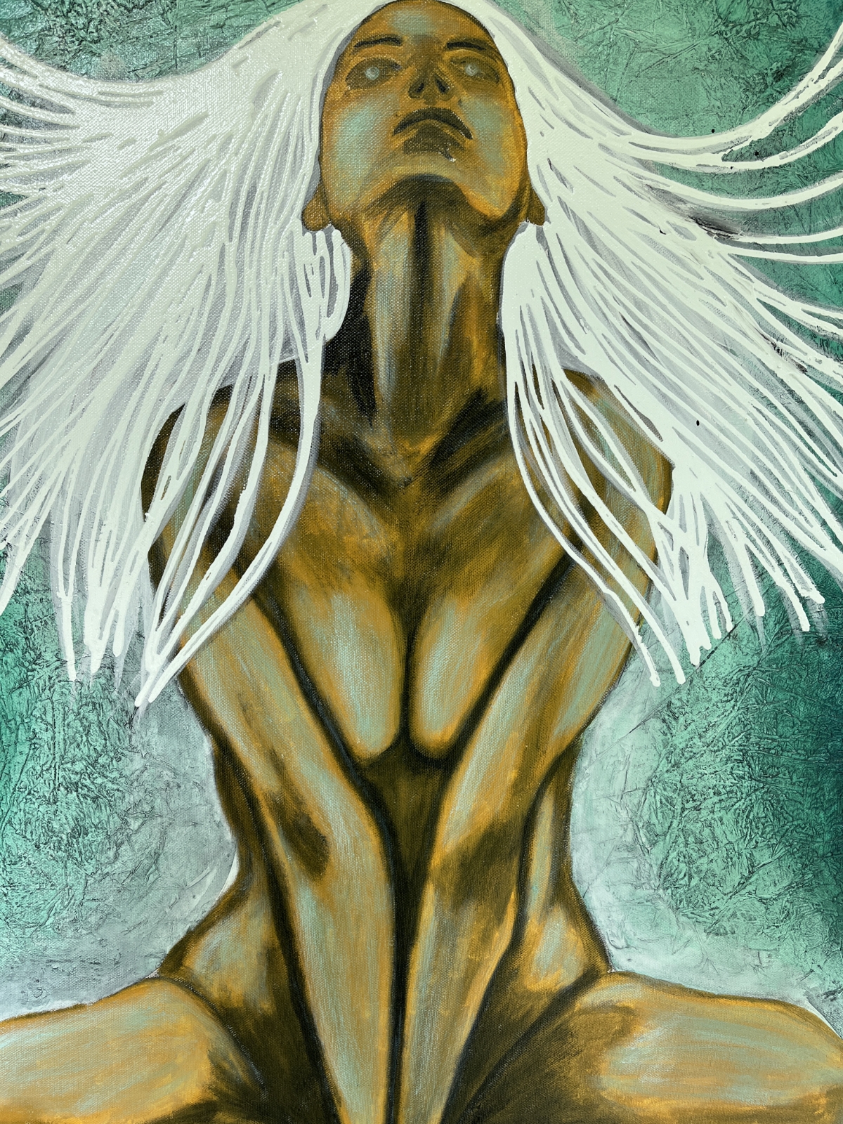 Metamorphosis By Artist Rafi Perez Mixed Medium On Canvas 24x36 - Image 5
