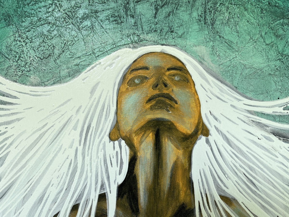 Metamorphosis By Artist Rafi Perez Mixed Medium On Canvas 24x36 - Image 8
