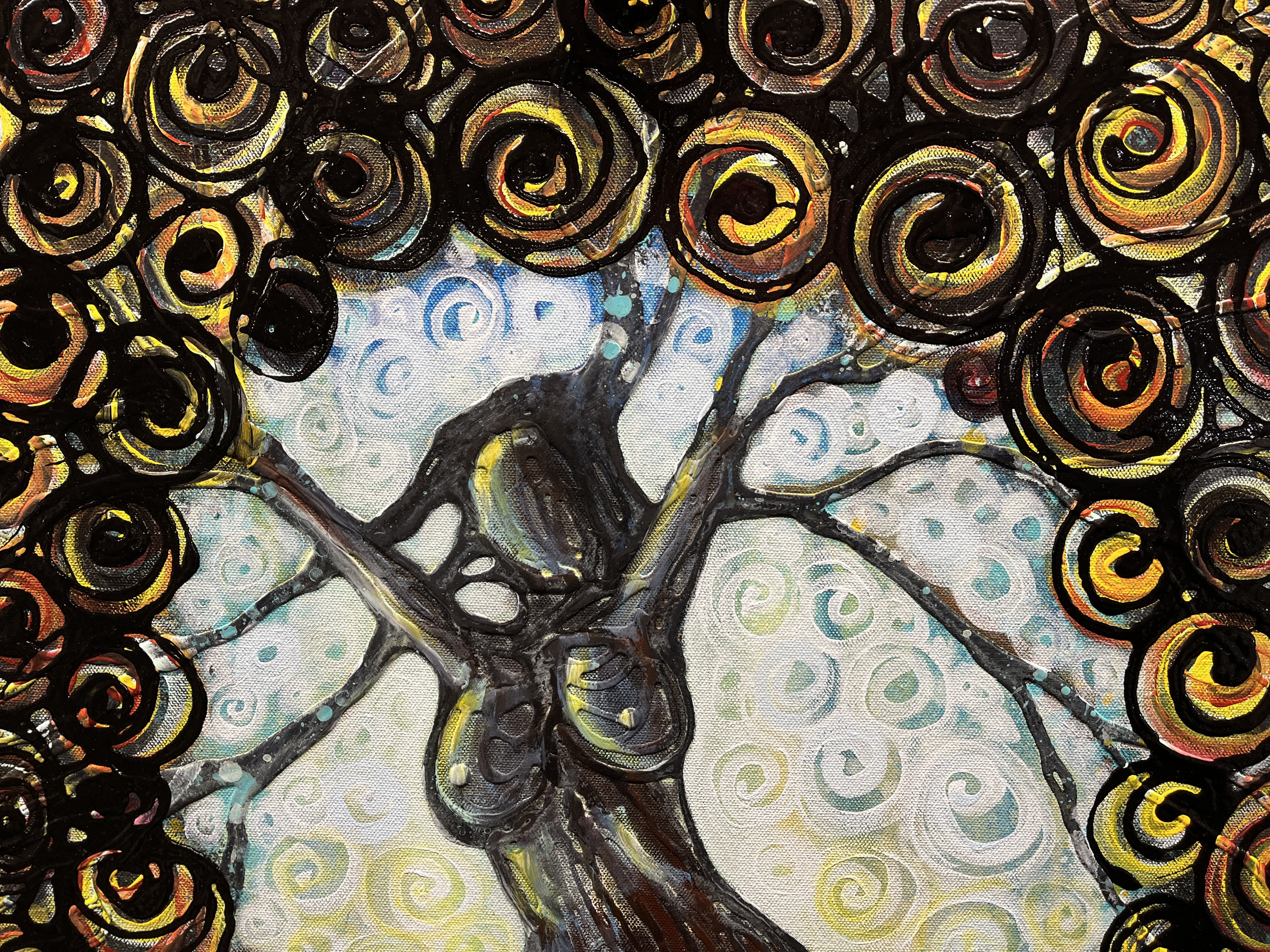 Rooted In Possibility Original Painting By Artist Rafi Perez Mixed Medium On Canvas 24x30 - Image 4
