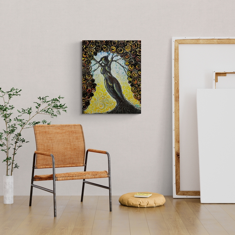 Rooted In Possibility Original Painting By Artist Rafi Perez Mixed Medium On Canvas 24x30 - Image 6