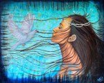 The Magic Of Hope Original Painting Wall Art By Artist Rafi Perez Mixed Medium On Canvas 24x30