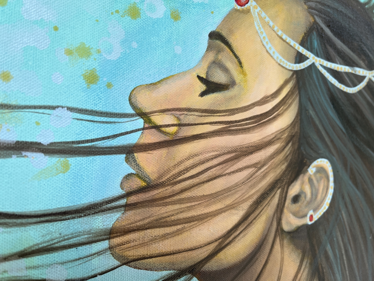 The Magic Of Hope Original Painting Wall Art By Artist Rafi Perez Mixed Medium On Canvas 24x30 - Image 5
