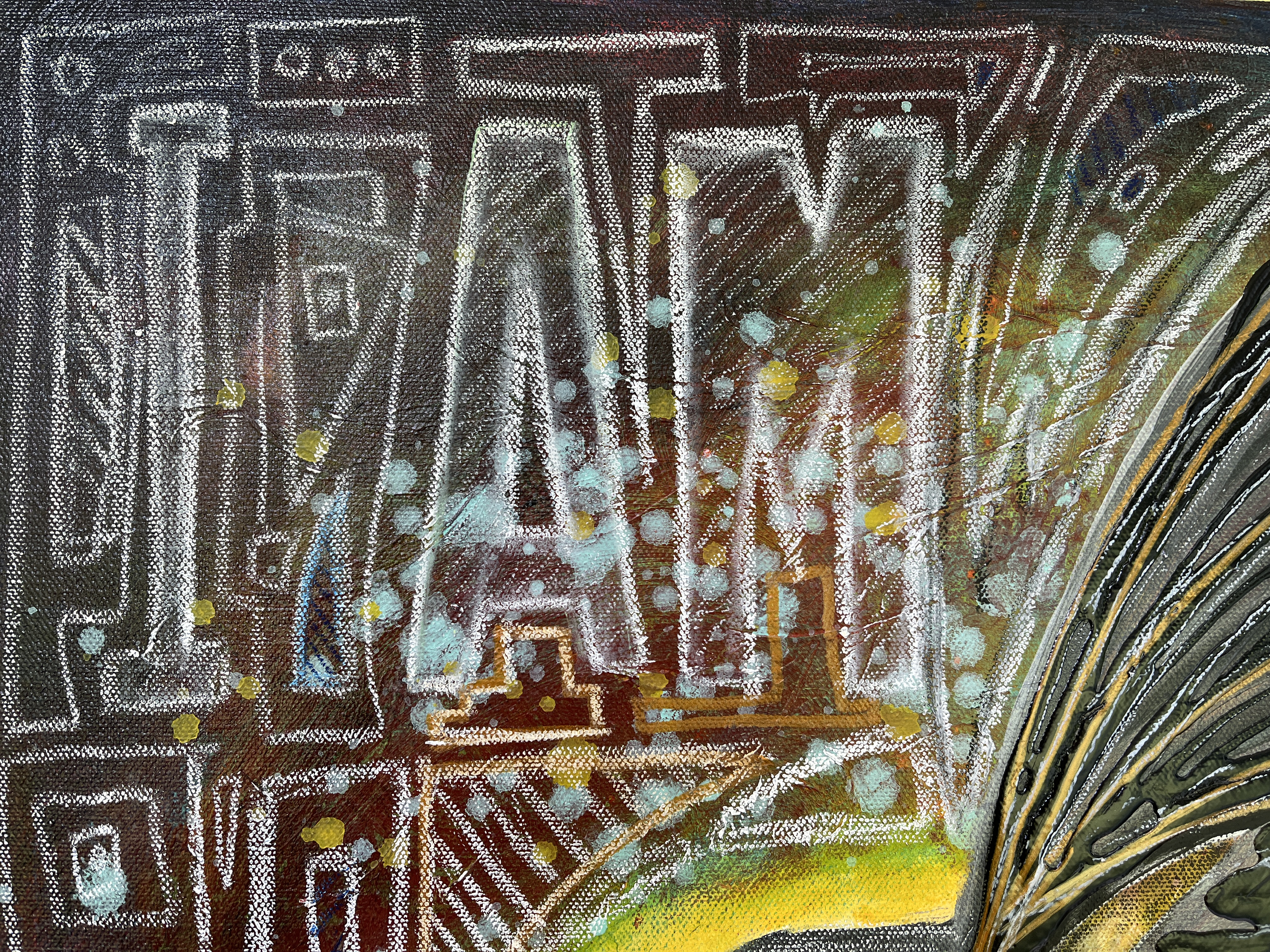 I Am Light Original Painting By Artist Rafi Perez Mixed Medium On Canvas 24x30 - Image 3