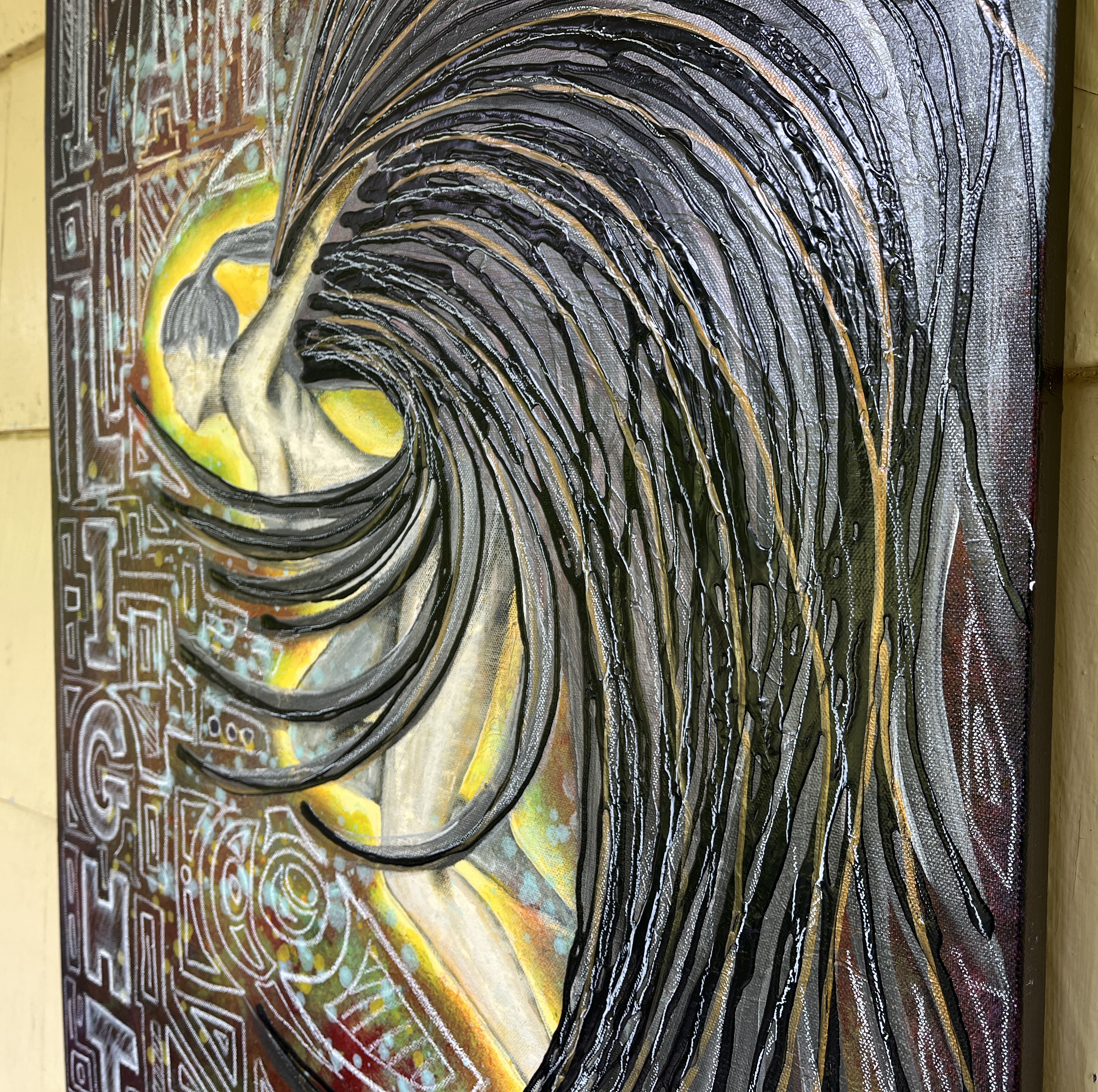 I Am Light Original Painting By Artist Rafi Perez Mixed Medium On Canvas 24x30 - Image 6