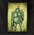 Me And It Series Art - New Growth - Mixed Medium On Mini Stretched Canvas 4X6 By Rafi Perez