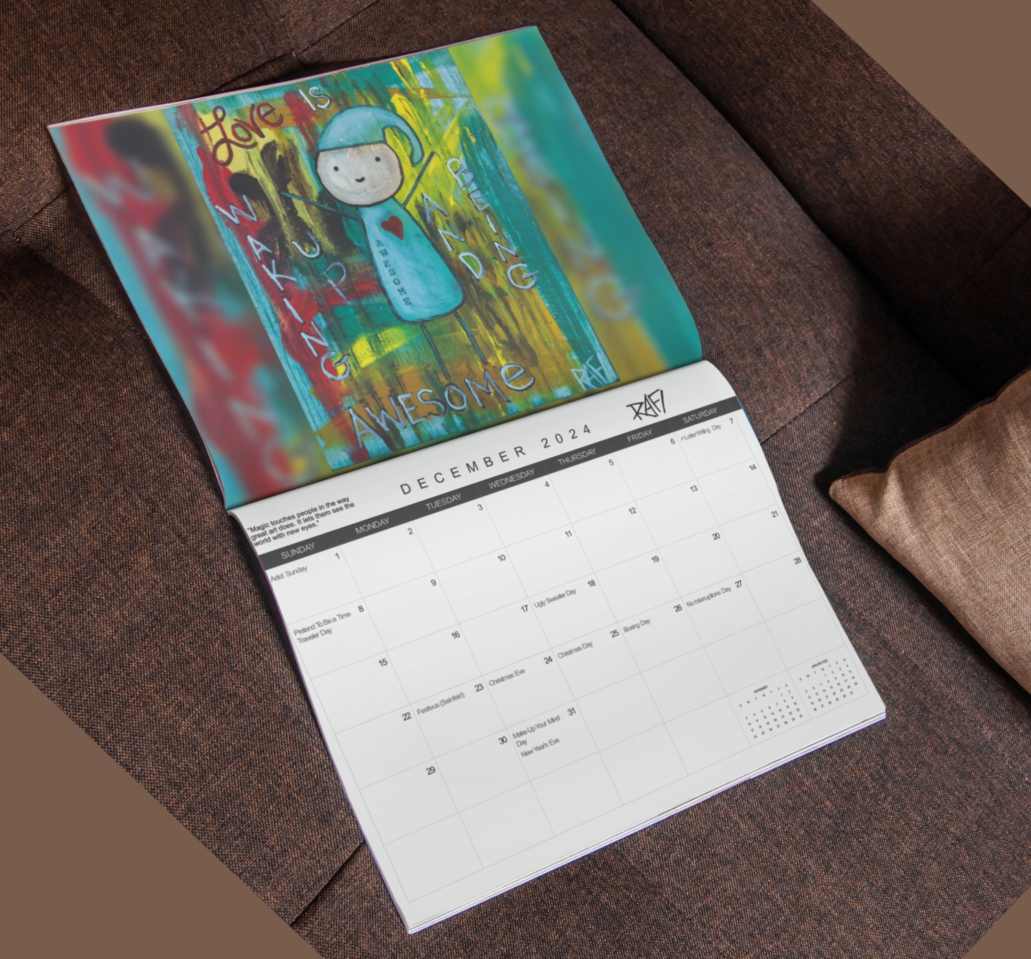 2024 Limited Edition Calendar Signed By Artist Rafi Perez - Inspirational Art Calendar - Image 4