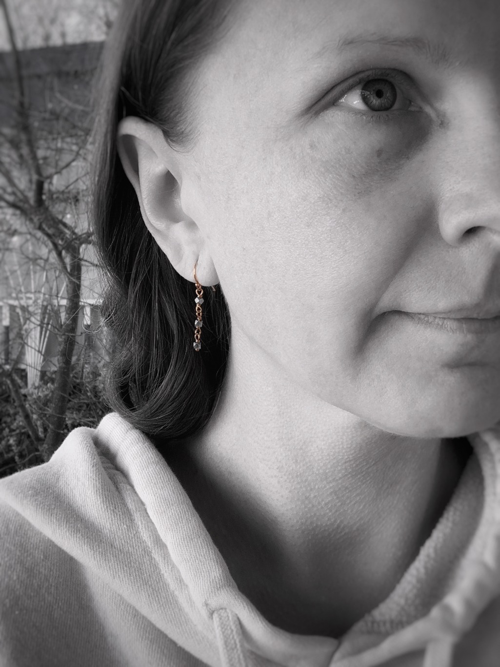 Sparkly Nugget Chain Earrings / Fine Silver / 14k Rose Gold Filled - Image 7