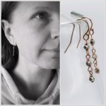 Sparkly Nugget Chain Earrings / Fine Silver / 14k Rose Gold Filled