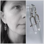 Quartz Crystal Point Earrings / Solid Sterling Silver / Genuine Quartz Points