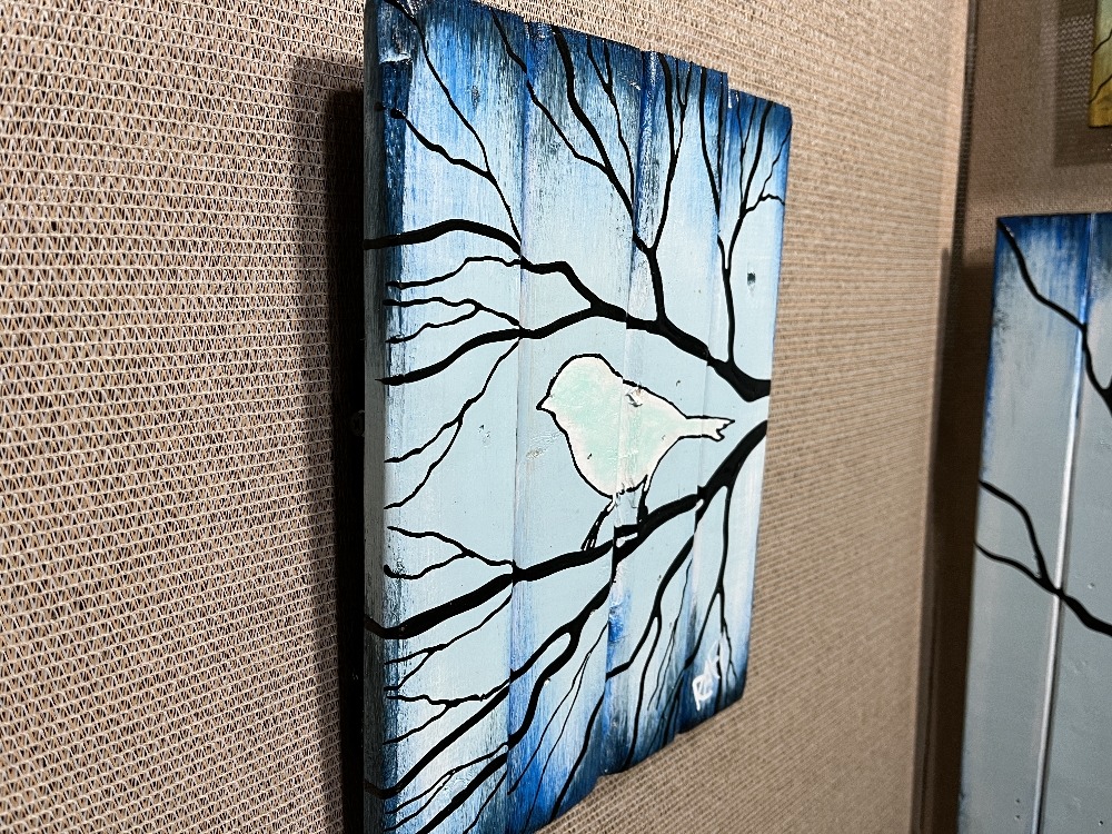 Ephemeral Elation By Artist Rafi Perez Original Art On Reclaimed Wood 10X12 - Image 2