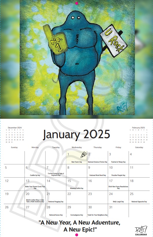 2025 Limited Edition Calendar Signed By Artist Rafi Perez - Me And It Edition - Image 2