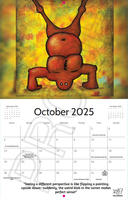 2025 Limited Edition Calendar Signed By Artist Rafi Perez - Me And It Edition - Image 11
