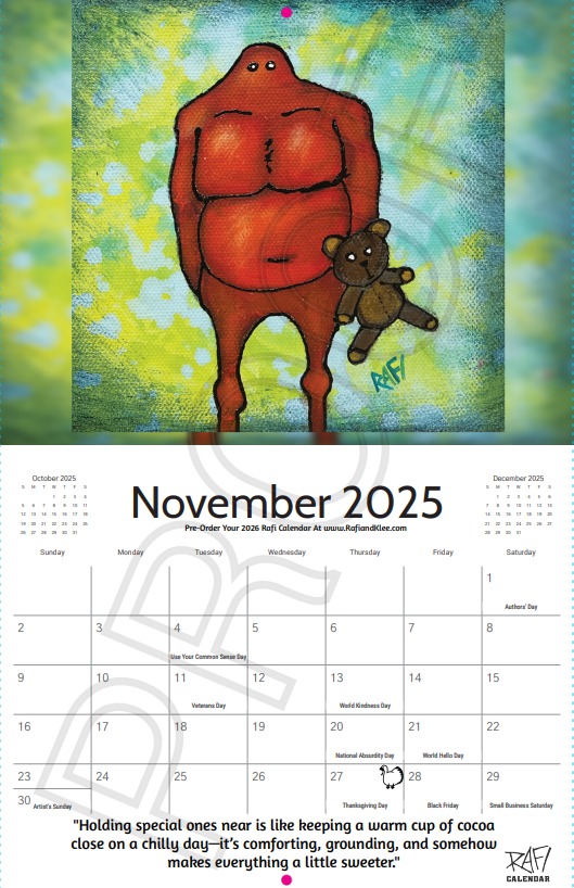2025 Limited Edition Calendar Signed By Artist Rafi Perez - Me And It Edition - Image 12