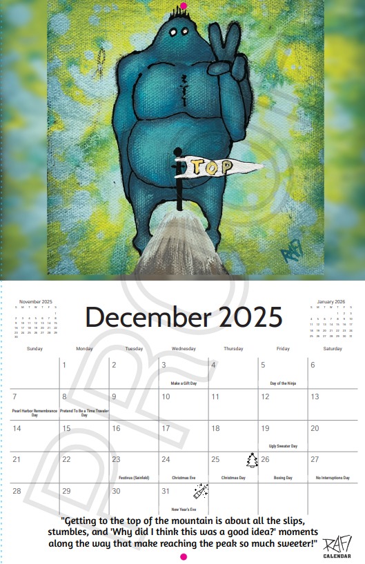 2025 Limited Edition Calendar Signed By Artist Rafi Perez - Me And It Edition - Image 13
