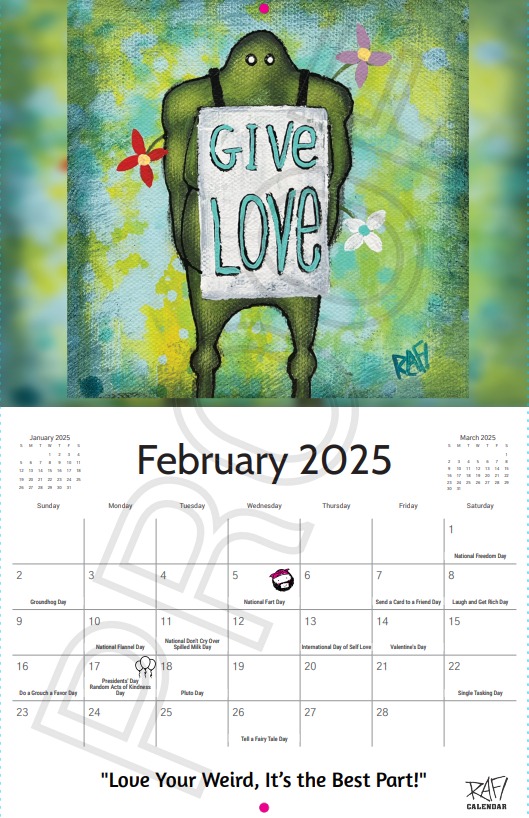 2025 Limited Edition Calendar Signed By Artist Rafi Perez - Me And It Edition - Image 3
