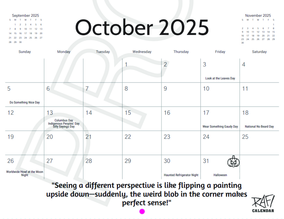 2025 Limited Edition Calendar Signed By Artist Rafi Perez - Me And It Edition - Image 24