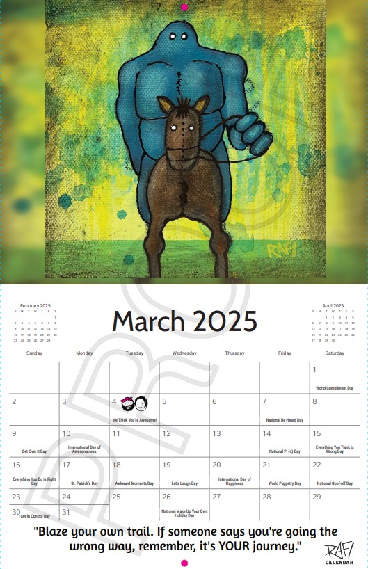 2025 Limited Edition Calendar Signed By Artist Rafi Perez - Me And It Edition - Image 4