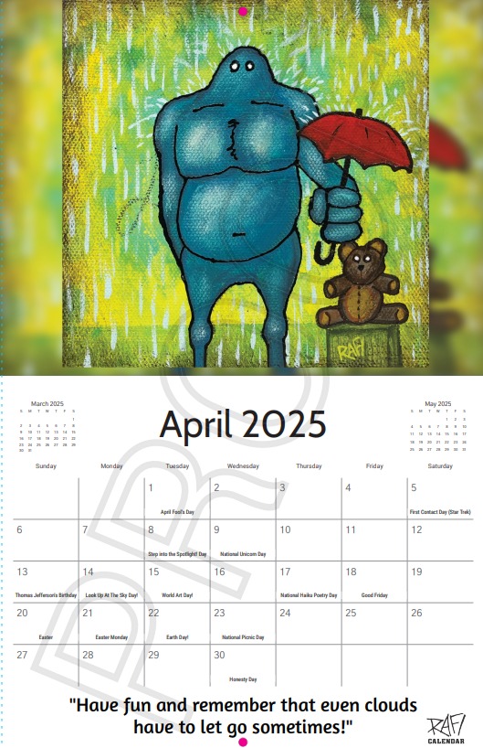 2025 Limited Edition Calendar Signed By Artist Rafi Perez - Me And It Edition - Image 5