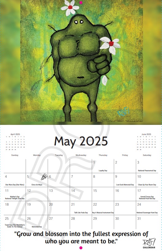 2025 Limited Edition Calendar Signed By Artist Rafi Perez - Me And It Edition - Image 6