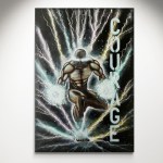 Courage Original Art By Artist Rafi Perez Mixed Medium On Canvas 51X35