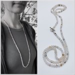 Frosted Flower Agate Necklace / Genuine Flower Agate Stone / Sterling Silver Clasp / Hand Knotted on Silk / Single Strand / Choose Your Length