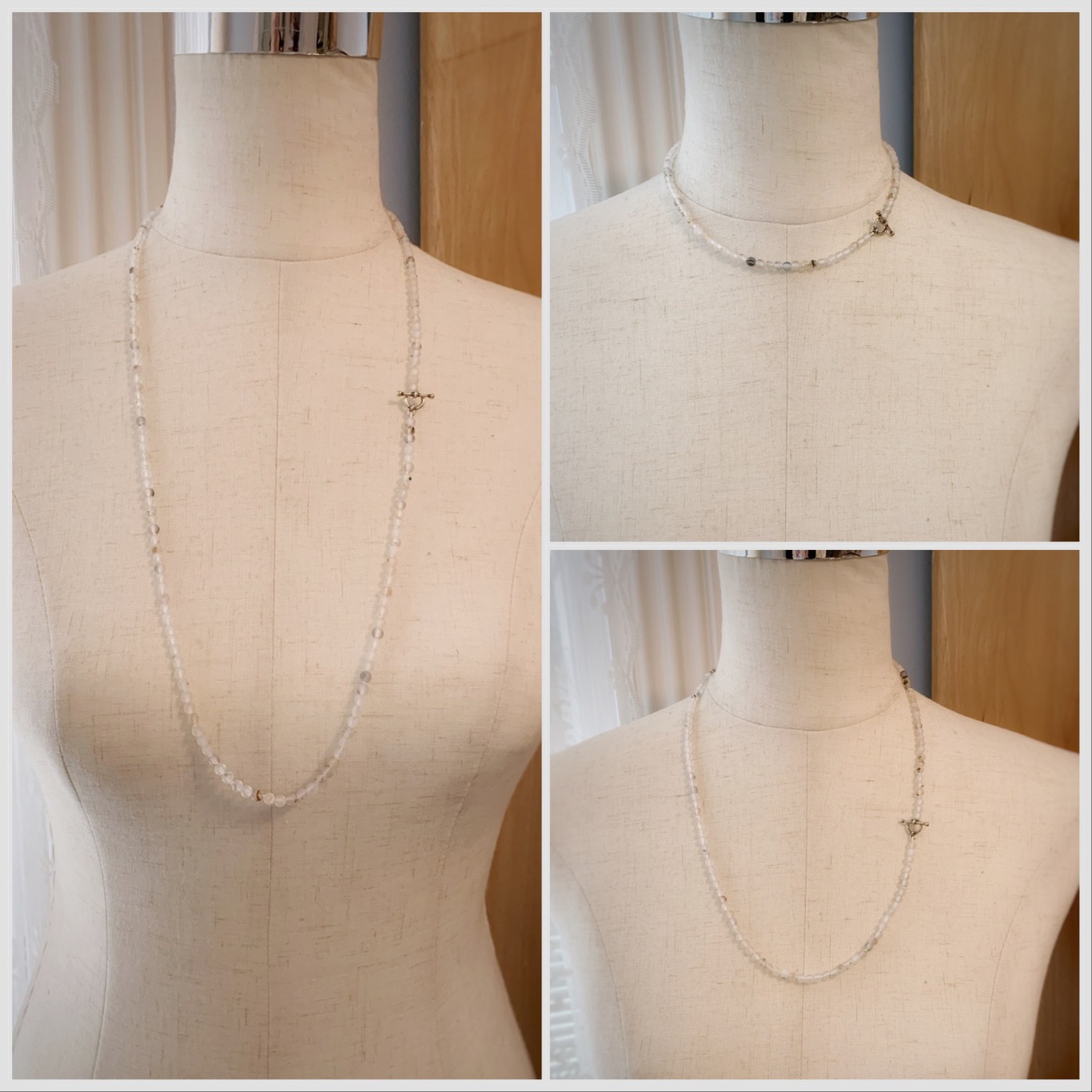 Frosted Flower Agate Necklace / Genuine Flower Agate Stone / Sterling Silver Clasp / Hand Knotted on Silk / Single Strand / Choose Your Length - Image 8