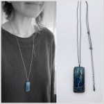 Tree Of Life Necklace / Antiqued Sterling Silver / Labradorite Stone / "Time Stands Still"