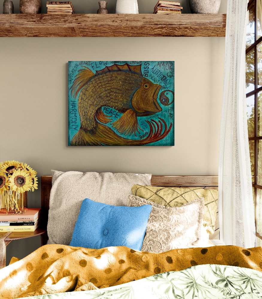 Go With The Flow Mixed Medium on Canvas 24X30 By Artist Rafi Perez - Image 8