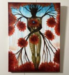 Rooted in Resilience Original Painting By Artist Rafi Perez Mixed Medium On Canvas 18X24