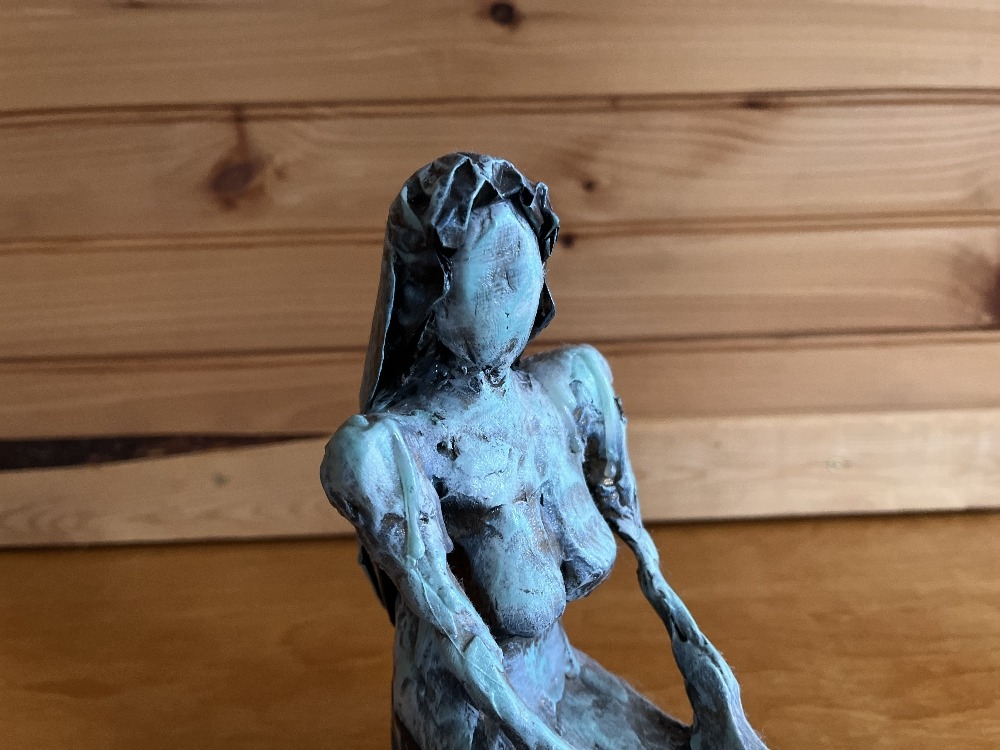 The Flowkeeper Mixed Media Sculpture By Artist Rafi Perez 12X9X6 - Image 2