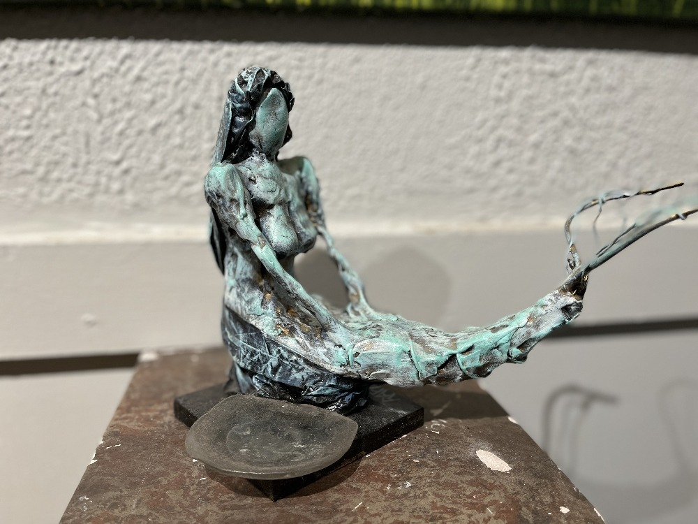 The Flowkeeper Mixed Media Sculpture By Artist Rafi Perez 12X9X6 - Image 5