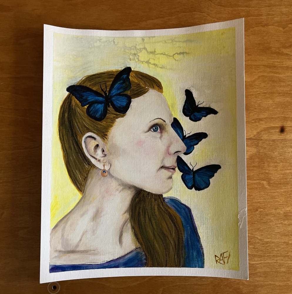 The Whisper of Change By Artist Rafi Perez Original Painting On Paper 11X14 - Image 5