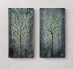 Whispers of Growth Original Painting By Artist Rafi Perez Mixed Medium On Canvas 20X20 Two Piece