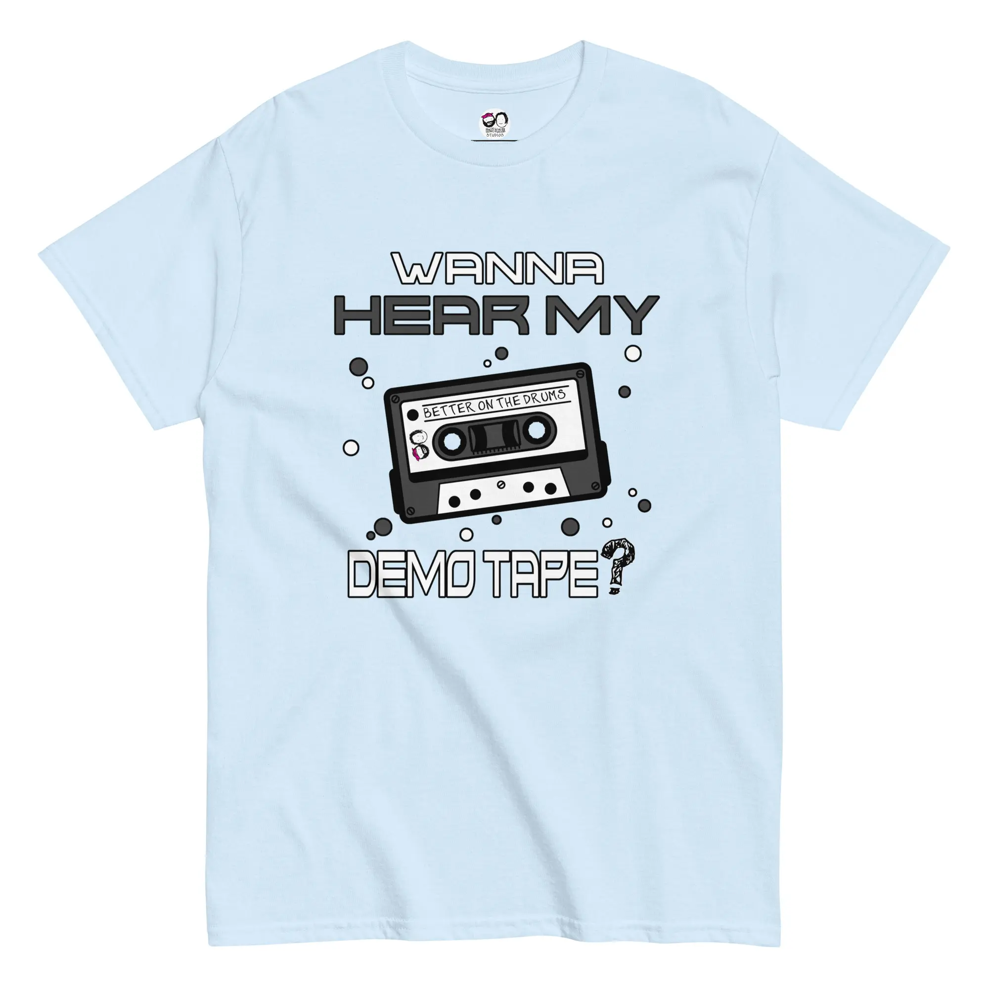 Better On The Drums Band T-Shirt - Hear My Mix Tape - Design By Artist Rafi Perez Unisex classic tee - Image 16
