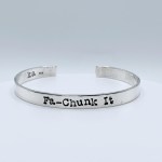 A Rogue Phrase Cuff / Solid Sterling Silver / 6mm Width / "Fa-Chunk It"