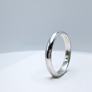 Rounded Ring / Solid Sterling Silver / Domed Men's Women's Band / 3mm Width / Custom Sized