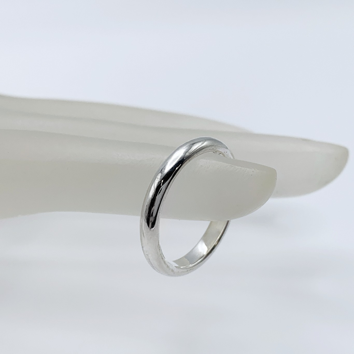 Rounded Ring / Solid Sterling Silver / Domed Men's Women's Band / 3mm Width / Custom Sized - Image 5