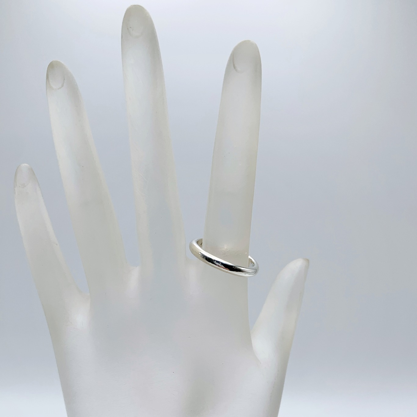 Rounded Ring / Solid Sterling Silver / Domed Men's Women's Band / 3mm Width / Custom Sized - Image 4