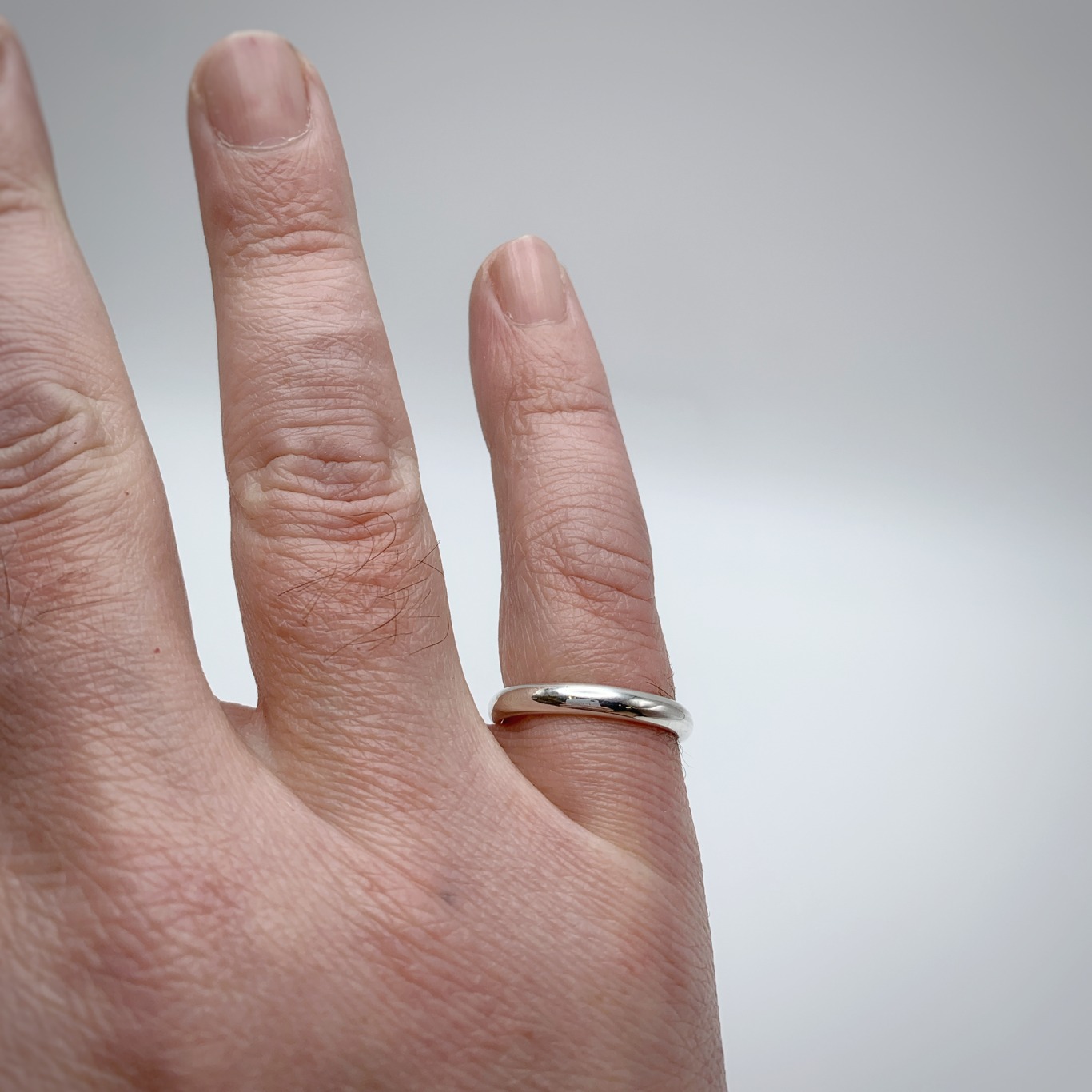 Rounded Ring / Solid Sterling Silver / Domed Men's Women's Band / 3mm Width / Custom Sized - Image 8