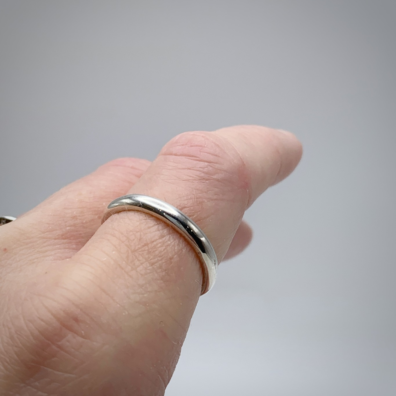 Rounded Ring / Solid Sterling Silver / Domed Men's Women's Band / 3mm Width / Custom Sized - Image 9